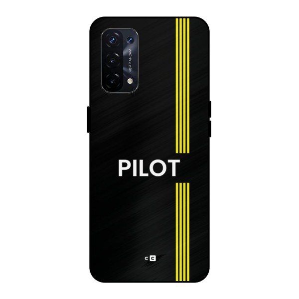 Pilot Stripes Metal Back Case for Oppo A74 5G