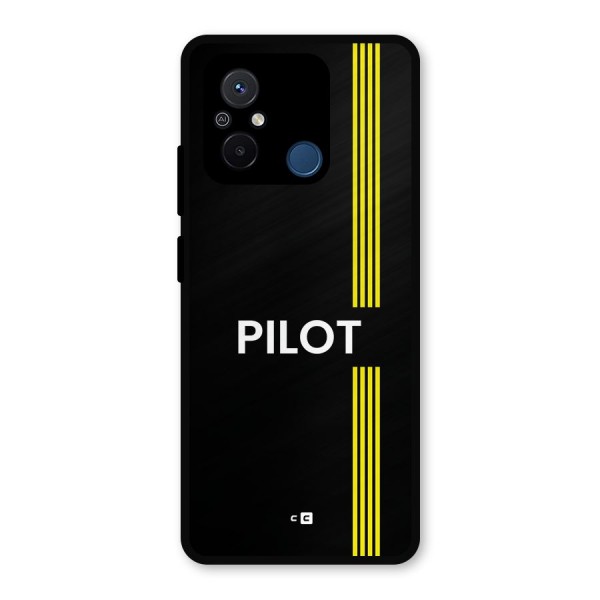 Pilot Stripes Metal Back Case for Poco C55