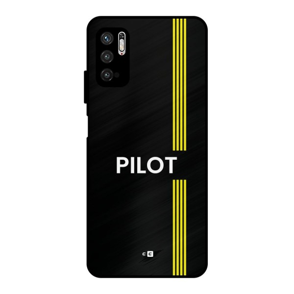 Pilot Stripes Metal Back Case for Poco M3 Pro 5G