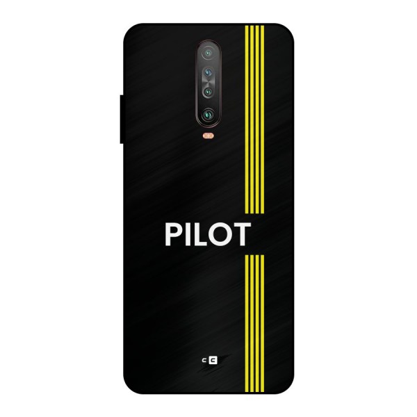 Pilot Stripes Metal Back Case for Poco X2