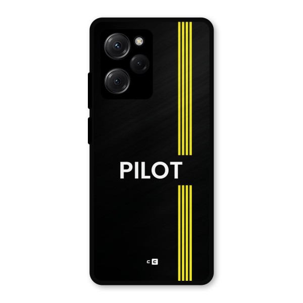 Pilot Stripes Metal Back Case for Poco X5 Pro