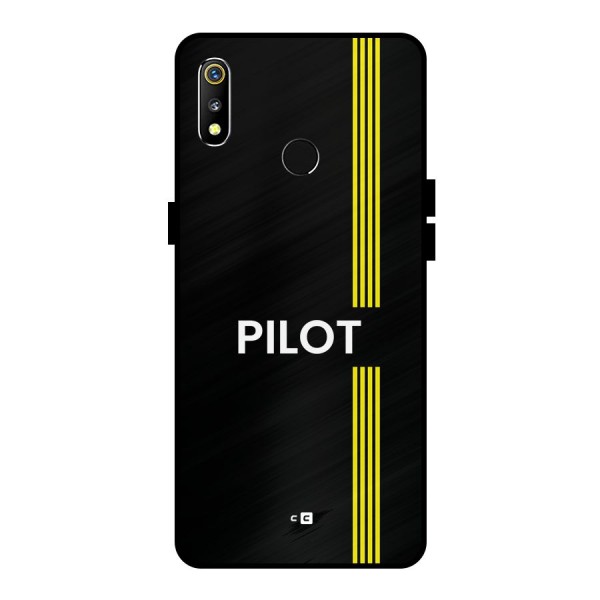 Pilot Stripes Metal Back Case for Realme 3