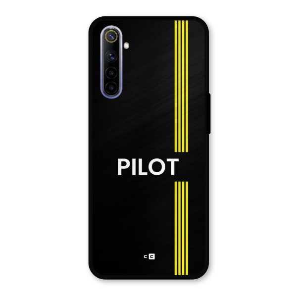 Pilot Stripes Metal Back Case for Realme 6