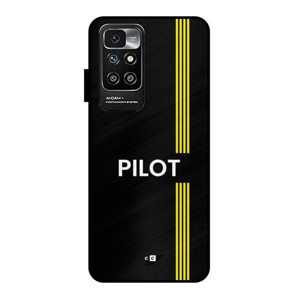 Pilot Stripes Metal Back Case for Redmi 10 Prime