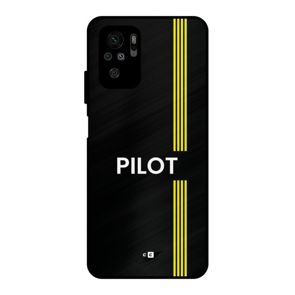 Pilot Stripes Metal Back Case for Redmi Note 10