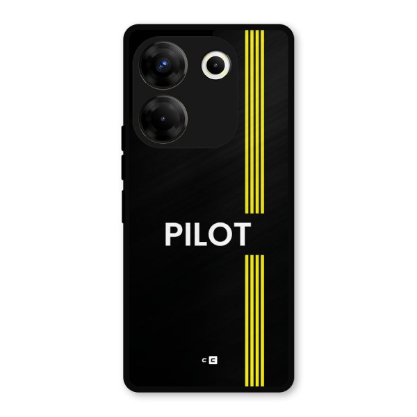 Pilot Stripes Metal Back Case for Tecno Camon 20