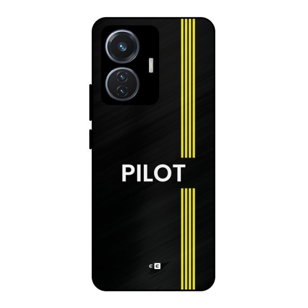 Pilot Stripes Metal Back Case for Vivo T1 44W