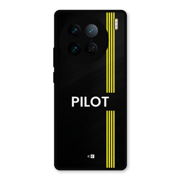 Pilot Stripes Metal Back Case for Vivo X90 Pro