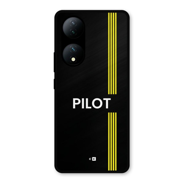 Pilot Stripes Metal Back Case for Vivo Y100a