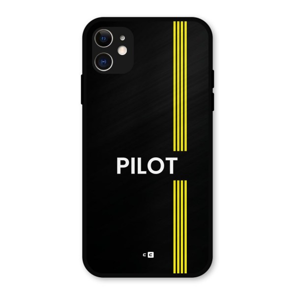 Pilot Stripes Metal Back Case for iPhone 11