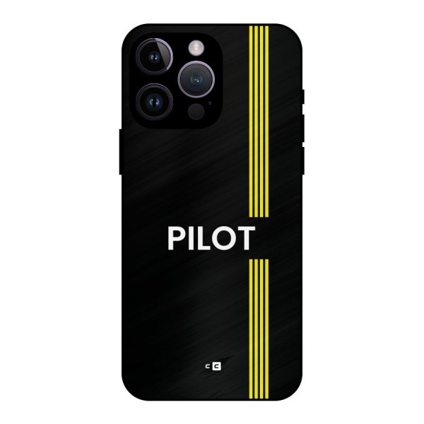 Pilot Stripes Metal Back Case for iPhone 14 Pro Max