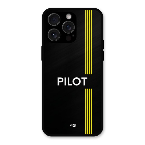 Pilot Stripes Metal Back Case for iPhone 15 Pro Max