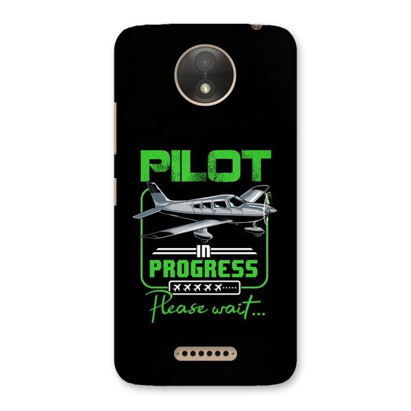 Pilot in Progress Back Case for Moto C Plus