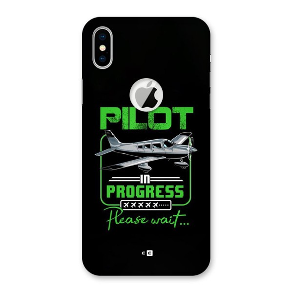 Pilot in Progress Back Case for iPhone XS Logo Cut