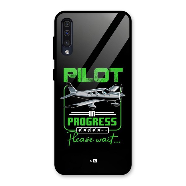 Pilot in Progress Glass Back Case for Galaxy A50