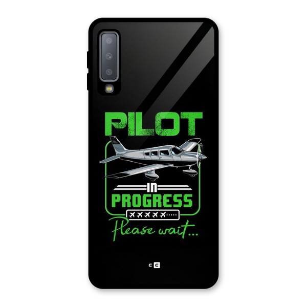 Pilot in Progress Glass Back Case for Galaxy A7 (2018)