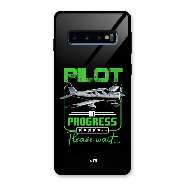 Pilot in Progress Glass Back Case for Galaxy S10