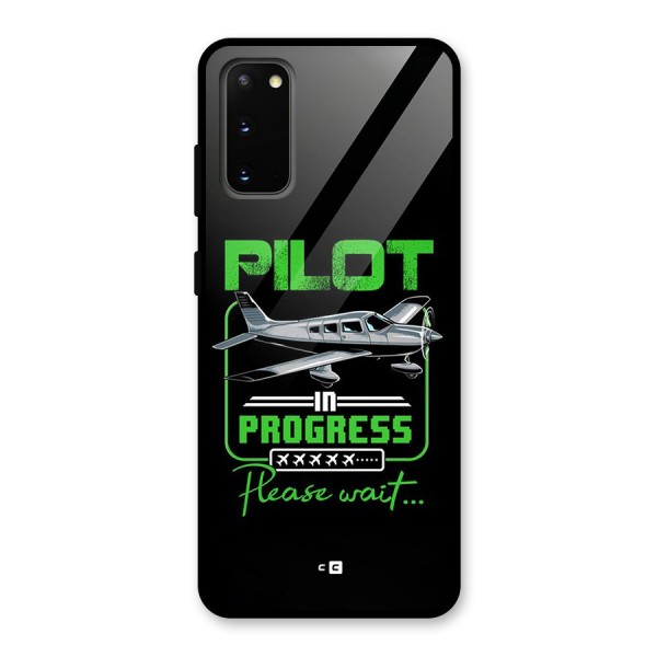 Pilot in Progress Glass Back Case for Galaxy S20