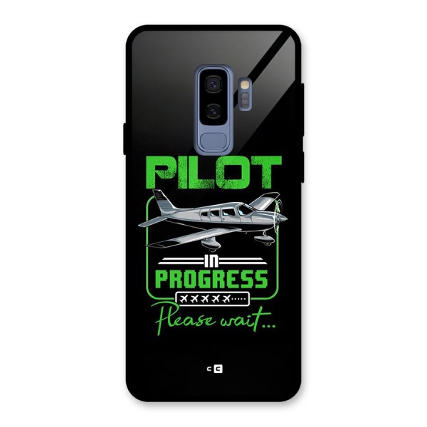 Pilot in Progress Glass Back Case for Galaxy S9 Plus