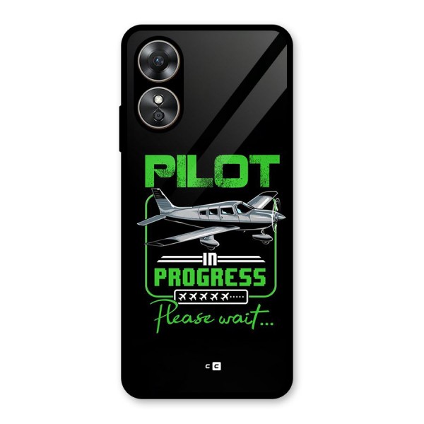 Pilot in Progress Glass Back Case for Oppo A17