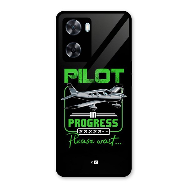 Pilot in Progress Glass Back Case for Oppo A77s