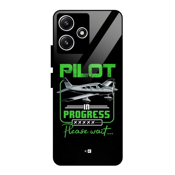 Pilot in Progress Glass Back Case for Poco M6 Pro