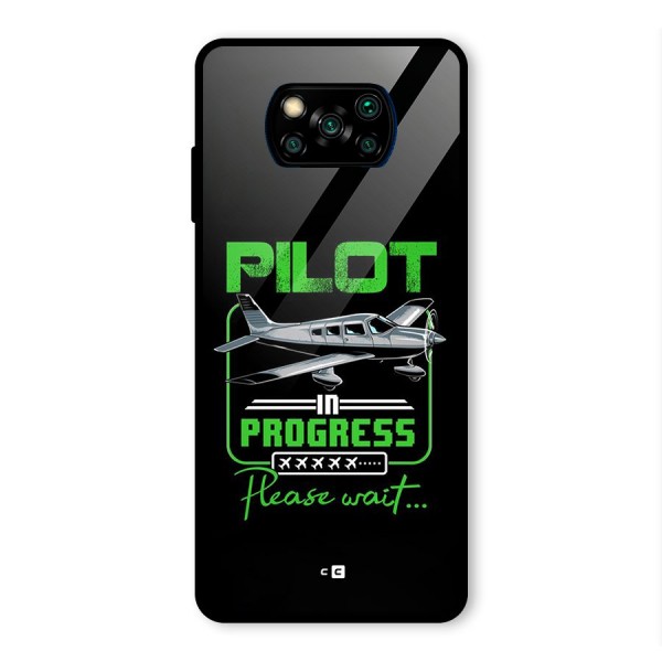 Pilot in Progress Glass Back Case for Poco X3 Pro