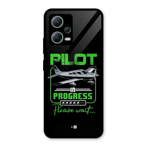 Pilot in Progress Glass Back Case for Poco X5