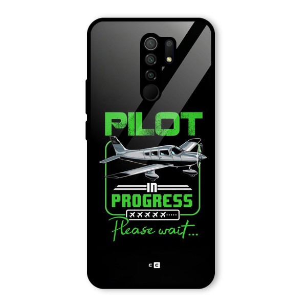 Pilot in Progress Glass Back Case for Redmi 9 Prime