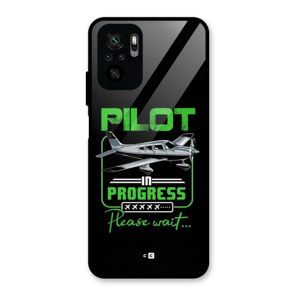 Pilot in Progress Glass Back Case for Redmi Note 10