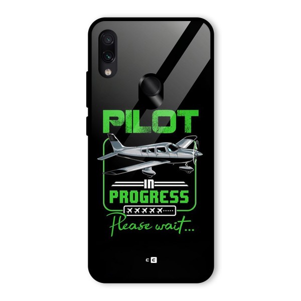 Pilot in Progress Glass Back Case for Redmi Note 7