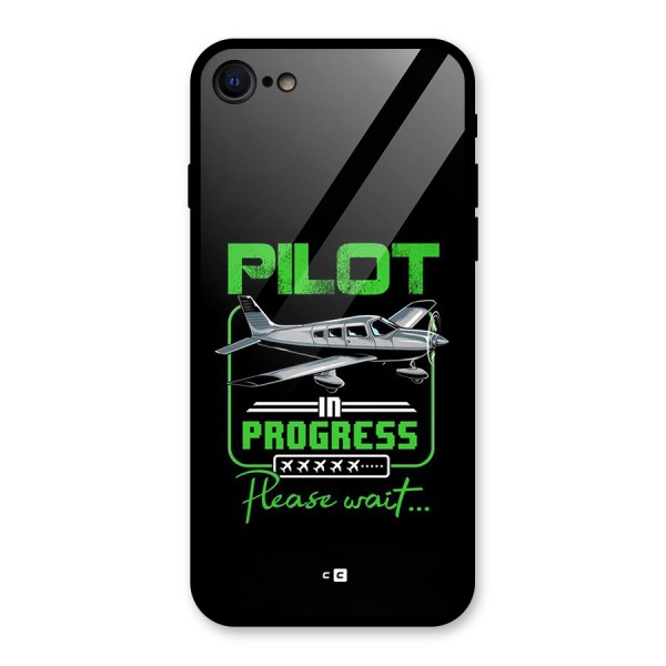 Pilot in Progress Glass Back Case for iPhone 8