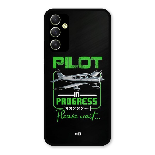 Pilot in Progress Metal Back Case for Galaxy A34