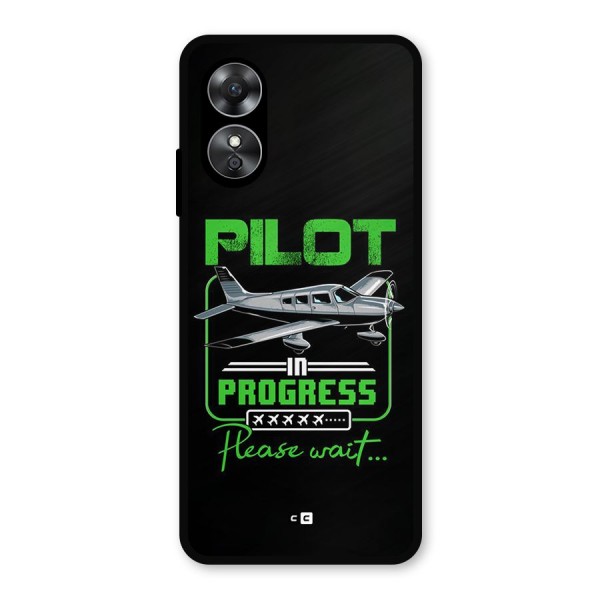 Pilot in Progress Metal Back Case for Oppo A17