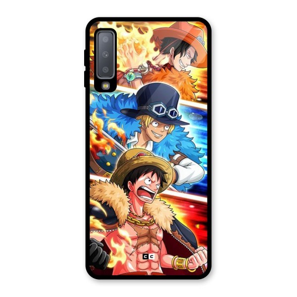 Pirate Brothers Glass Back Case for Galaxy A7 (2018)