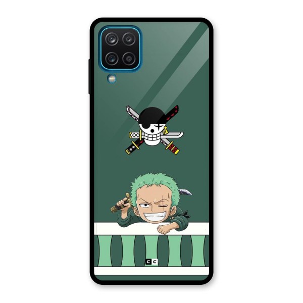 Pirate Hunter Zoro Glass Back Case for Galaxy A12