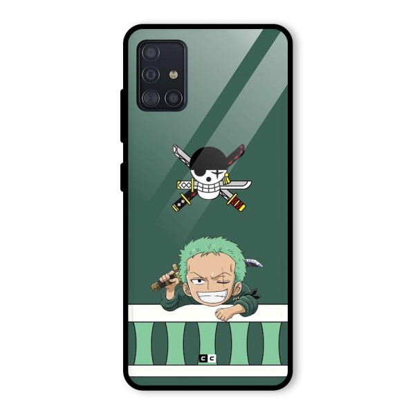 Pirate Hunter Zoro Glass Back Case for Galaxy A51