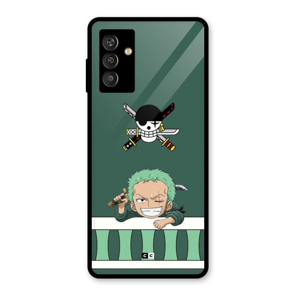 Pirate Hunter Zoro Glass Back Case for Galaxy M13