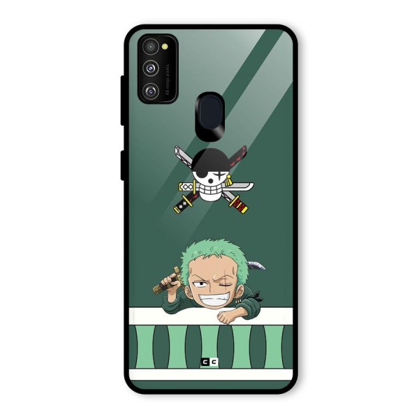 Pirate Hunter Zoro Glass Back Case for Galaxy M21