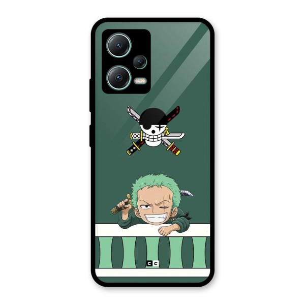 Pirate Hunter Zoro Glass Back Case for Poco X5