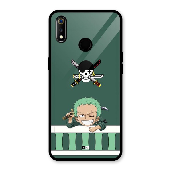 Pirate Hunter Zoro Glass Back Case for Realme 3