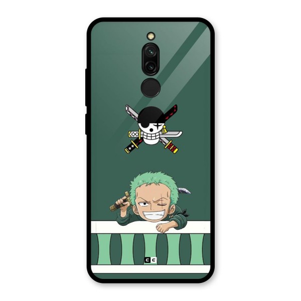 Pirate Hunter Zoro Glass Back Case for Redmi 8