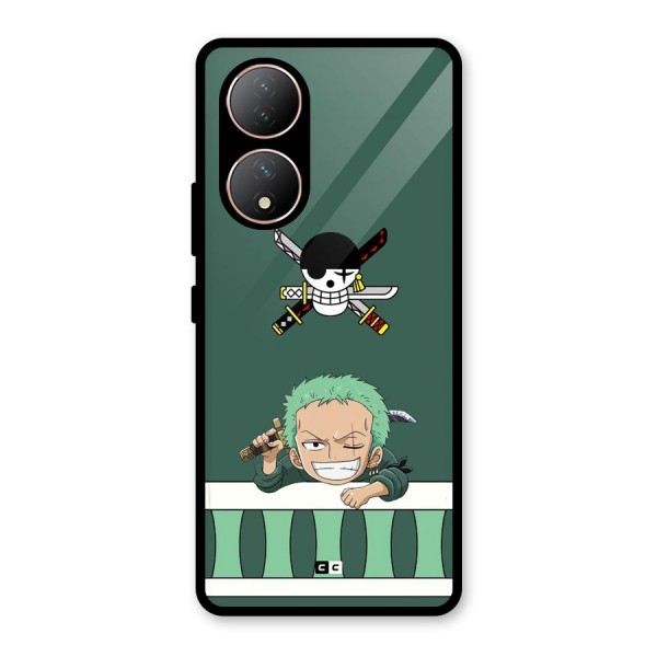 Pirate Hunter Zoro Glass Back Case for Vivo T2