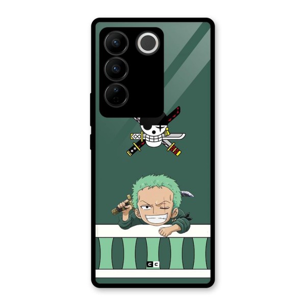 Pirate Hunter Zoro Glass Back Case for Vivo V27