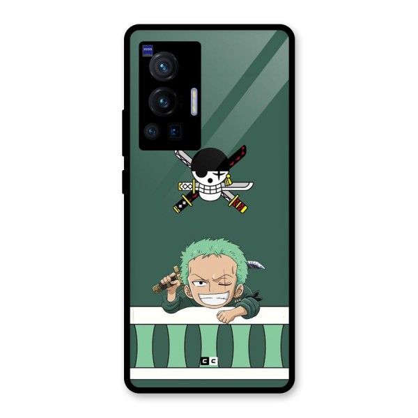 Pirate Hunter Zoro Glass Back Case for Vivo X70 Pro