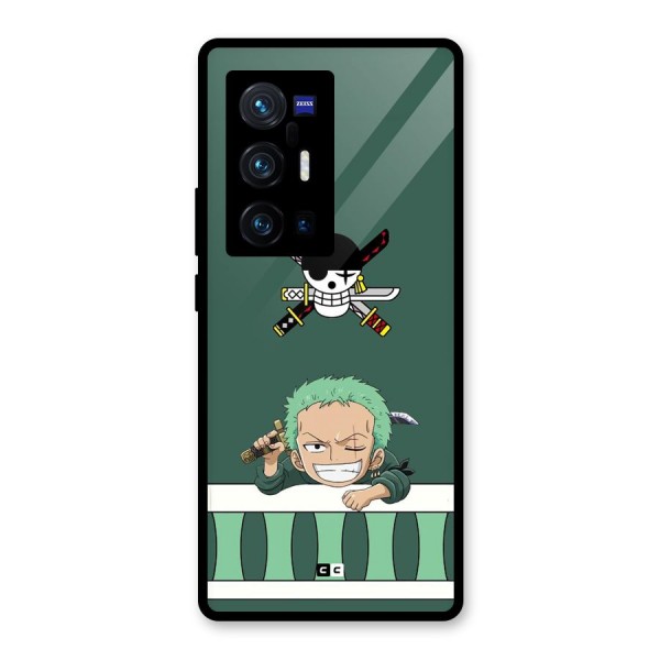 Pirate Hunter Zoro Glass Back Case for Vivo X70 Pro Plus