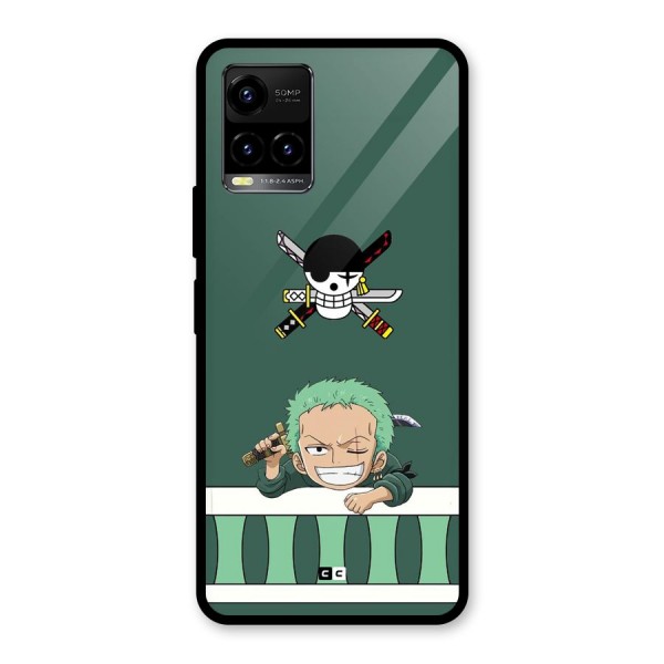 Pirate Hunter Zoro Glass Back Case for Vivo Y21A