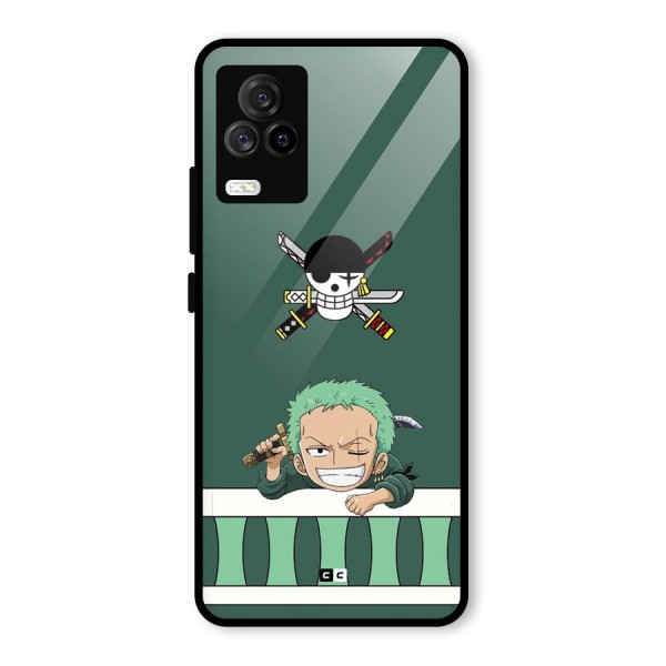 Pirate Hunter Zoro Glass Back Case for Vivo iQOO 7 Legend 5G