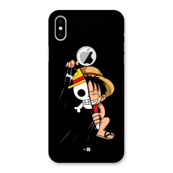 Pirate Luffy Back Case for iPhone XS Logo Cut