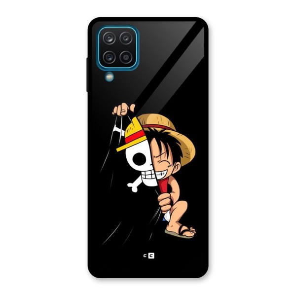 Pirate Luffy Glass Back Case for Galaxy A12